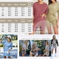 thumbnail image 6 of Avidlove Women Pajamas Set Ribbed Knit Lounge Sets T-shirt with Biker Shorts Matching Outfits Loungewear Sweatsuits, 6 of 6