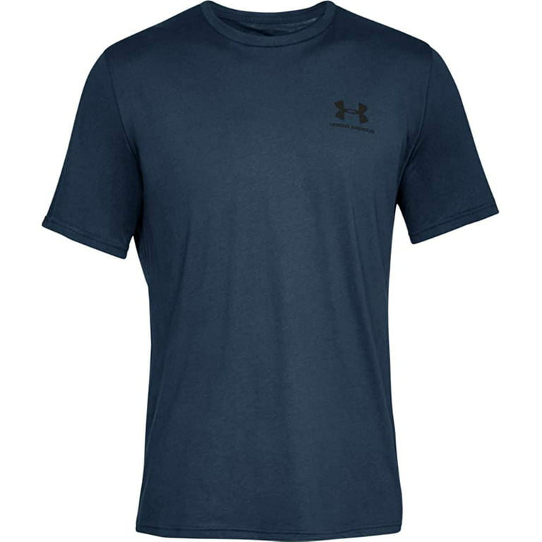 Under Armour Mens Sportstyle Left Chest Short Sleeve T-shirt Academy Blue  408/Black 3X-Large Tall