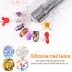 thumbnail image 4 of Lámpara De Uñas De Silicona, Lámpara De Fototerapia Auxiliar De Grabado De Lentejuelas Portátil, Linterna De Estampado De Uñas Antideslizante Con 12 Cuentas De Lámpara Para Tienda De Manicura, 4 of 7