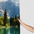 thumbnail image 3 of Shiartex Mountains Trees Lake Print Shower Curtain, Chic Modern Bathroom Decor with Hooks, Various Sizes, Sustainable Polyester Fiber, Easy to Install, High Definition Digital Printing 36x72, 3 of 7