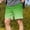 A_ Green, variant on Men's Summer Gradient Color Block Shorts, 5 Inch Length, Lightweight Beach Vacation Casual Shorts Blue S