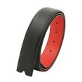thumbnail image 4 of Belt without Buckle, PU Leather Belt Waistband, 125cm Adjustable Western Belt Replacement Belt Strap for Halloween Unisex Dress up Stage Props black red, 4 of 7