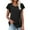Black, variant on Womens Summer Tops Ozmmyan Fashion Women's Summer V-Neck Short Sleeve Lace Solid Casual T-shirt Blouse
