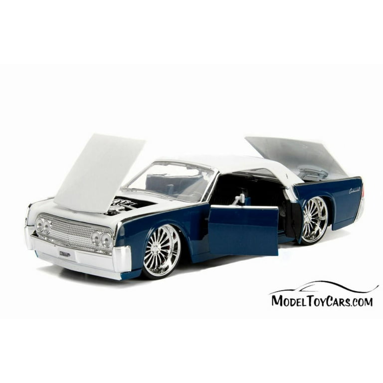 1963 Lincoln Continental, Blue and white - Jada 99555DP1 - 1/24 ...