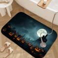 thumbnail image 3 of 1pc Halloween Scene Absorbent Non-Slip Bathroom Thickened Flannel Rug Decor,Soft,Quick Drying,Suitable For Indoor/outdoor Use,Bathrooms,Bedrooms,Kitchens,Terrace,Laundry Rooms,16"x24", 3 of 9