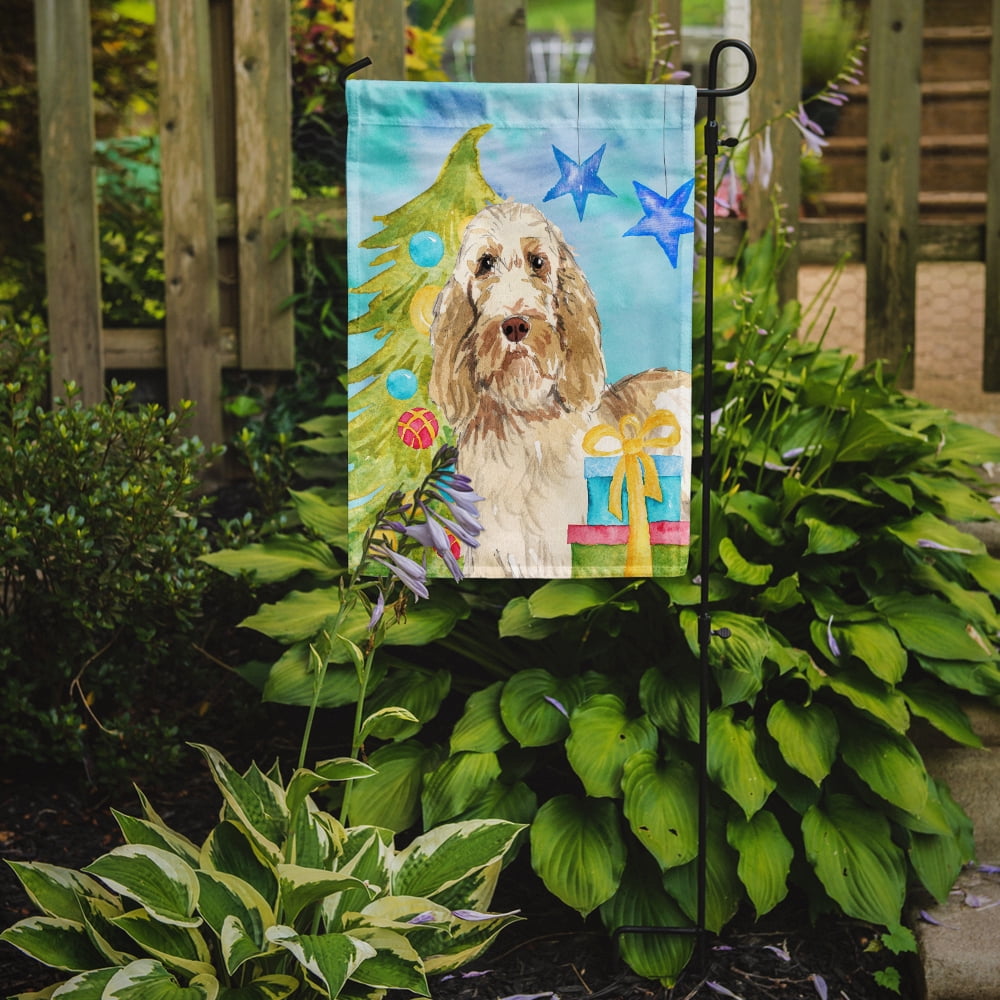 Carolines Treasures CK1860GF Christmas Tree Spinone Italiano Flag Garden Size  Small multicolor