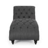 thumbnail image 4 of Meigs Varnell Indoor Contemporary Fabric Button Tufted Chaise Lounge, 4 of 8
