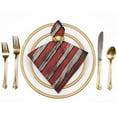 thumbnail image 2 of Shangniulu 4th of July Cloth Napkins Dinner Table Napkins, USA Flag Wooden Solid Washable Reusable Polyester Napkins for Home Holiday Party Wedding 4 PCS, 2 of 7