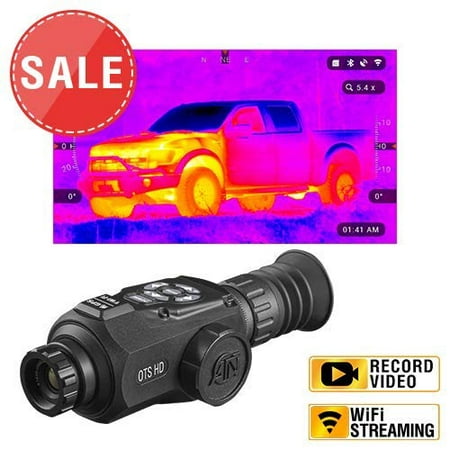 ATN OTS-HD 1.25-5x, 384x288, 19 mm, Thermal Monocular with High Res Video, Geotagging, Rangefinder, WiFi, E-Compass, E-Zoom, 3D Gyroscope, IOS & Android (Best Wifi Finder App)