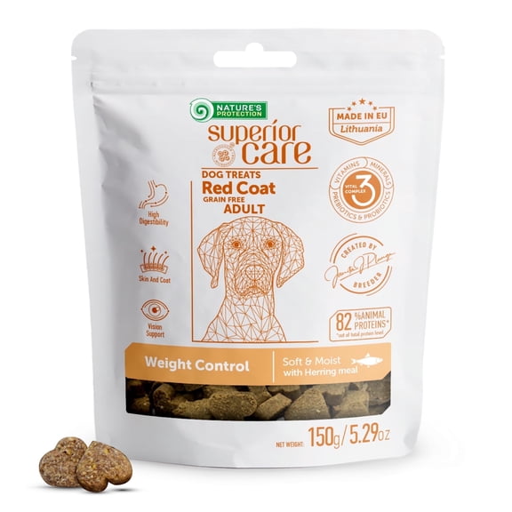 Nature's Protection Superior Care Grain Free Herring Training Treats for Dogs, 5.29 oz Bag
