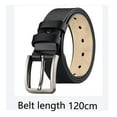thumbnail image 4 of Men's Belts 1 Piece Womens Black Leather Belt Mens Elastic Belt, 4 of 8