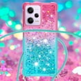 thumbnail image 4 of Funda para Xiaomi Redmi Note 12 Pro 5G Brillantina Líquida Divertida Reluciente y con Cristales en Movimiento Cuerpo Cruzado con Cordón Ajustable, 4 of 5