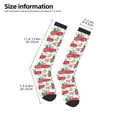 thumbnail image 2 of Sikiie Watercolor Red Truck And Fir Tree Knee Socks, High Socks Long Stretchy Sock Women Knee High Stocking, Long Socks for Women, 2 of 6
