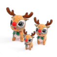 thumbnail image 3 of Cute Brown Plush Christmas Moose Christmas Decoration Doll Ornament Children's Gift Deer Toy (1pcs, Brown), 3 of 4