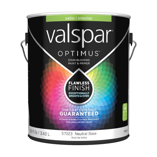 Valspar Optimus Satin Tintable Neutral Base Acrylic Latex Paint and