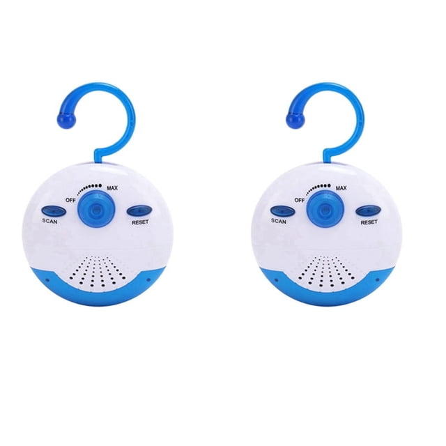2X Radio de Ducha Impermeable, Mini Radio FM Portátil con Altavoz Incorporado para Baño, Cocina, Navegación, Senderismo, Altavoz de Ducha