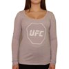 UFC Womens Distressed Logo Graphic T-Shirt, Purple, Medium