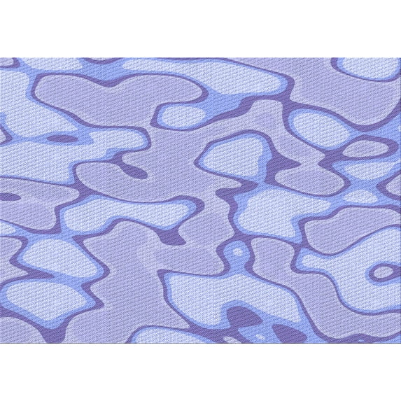 Ahgly Company Machine Washable Indoor Rectangle Transitional Purple Area Rugs, 2' x 5'
