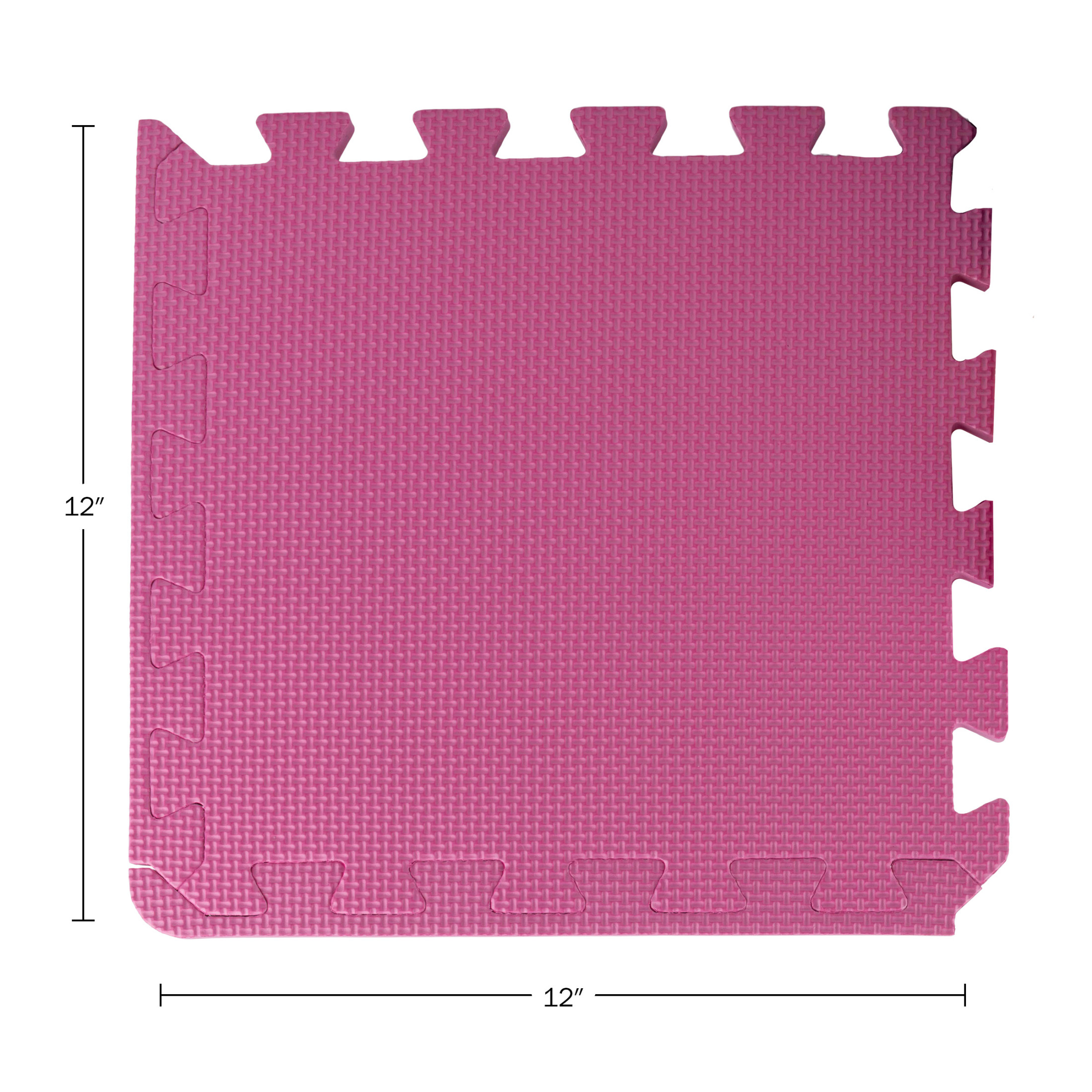 Stalwart 12" x 12" Pink Foam Interlocking Floor Mats, 20 Pack