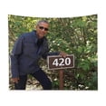 thumbnail image 1 of Tapiz estético para habitación de Barack Hussein y Obama, 150 x 130 cm, 1 of 2