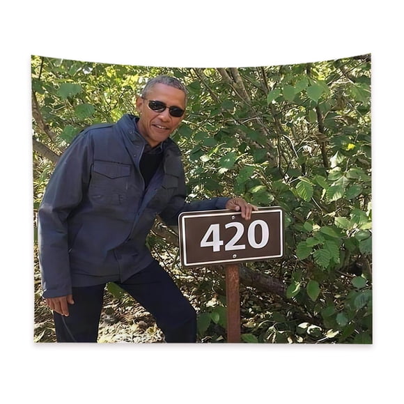 Tapiz estético para habitación de Barack Hussein y Obama, 150 x 130 cm