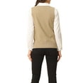thumbnail image 3 of INSPIRE CHIC Women's Pullover Knit Sweaters Solid Color V Neck Sleeveless Sweater Vests S khaki, 3 of 6