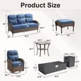 thumbnail image 4 of Opohoro 8-Piece Outdoor Conversation Set with 43" Fire Pit Table, Patio Fire Pit Set with Propane Tank Cover, Swivel Rocker Chairs and Ottomans for Deck Backyard, 4 of 21