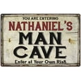 thumbnail image 1 of NATHANIEL'S Man Cave Sign Rustic 16 x 24 Matte Finish Metal 116240035209, 1 of 1