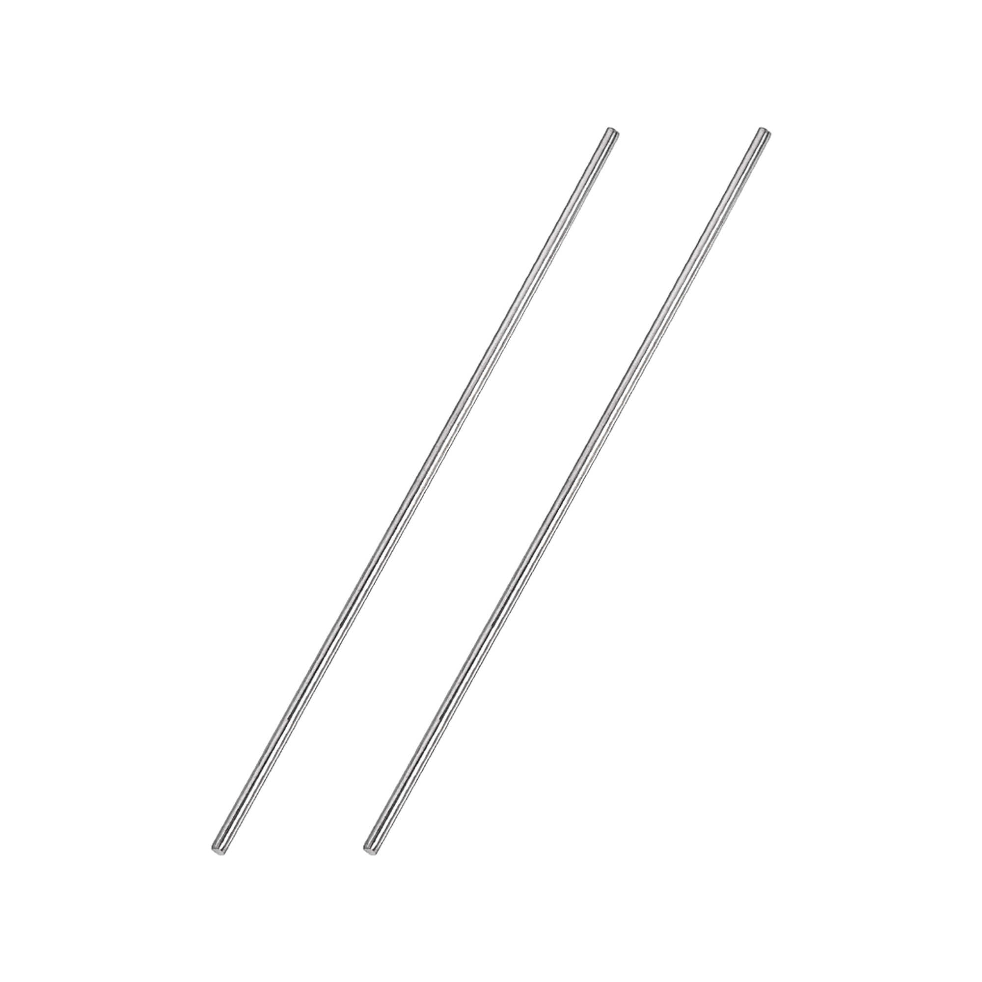 2.5mm x 200mm 304 Stainless Steel Solid Round Rod for DIY Craft - 2Pcs