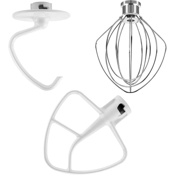 Kitchen Mixer Attachments K45WW Wire Whip K45DH Dough Hook K45B Coated Flat Blade Paddle for 4.5 QT Kitchen Tilt-Head Stand Mixer Attachments