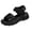 Black, variant on Orthopedic Platform Slide Sandals for Women, Glitter PU Adjustable Strap Mules, Open Toe Summer Beach Party Casual Daily Footwear Black