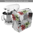 thumbnail image 2 of Floral Stand Mixer Cover, Tropical and Blooming Elements with Sketchy Leaves Drawn by Hand, Kitchen Appliance Organizer Bag Cover with Pockets, 5 Quarts, Dark Coral Multicolor, by Ambesonne, 2 of 4