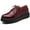 Burgundy, variant on DADAWEN Women's Platform Oxfords Lace-up Shoe Wingtips Upper Casual Sneakers Burgundy 6.5 US