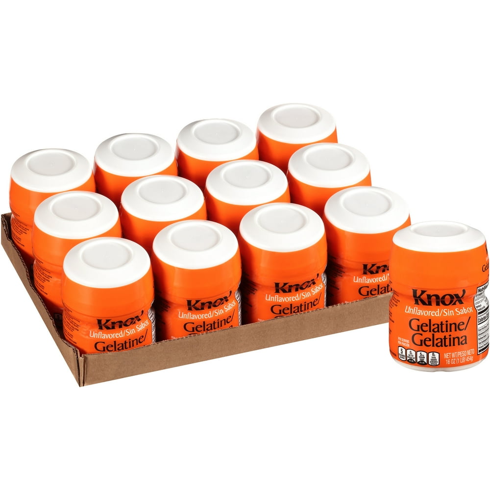 Knox Unflavored Gelatin, 12 ct Casepack, 16 oz Canisters