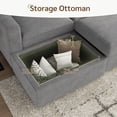 thumbnail image 5 of Marrber 106.2” U-Shaped Sectional Sleeper Sofa with Pull Out Bed & Reversible Storage Ottoman, Modular Sofa Bed for Living Room, Flannel Gray, 5 of 12