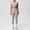 Gray, variant on SKQIT Women's 2 Piece Workout Set – Athletic Crew Neck T-shirt & High Waist Leggings – Activewear for Gym, Running & Yoga