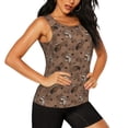 thumbnail image 2 of Lsque Warm Coffee Pattern Printed Workout Tank Tops for Women, Athletic Sports Tank Tops, Compression Sleeveless Dry Fit Shirts,Sleeveless Yoga Shirt-X-Large, 2 of 9