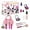 HOUSE-1355, variant on Pretend Makeup for Kids, 12-Piece Cosmetic Toy Set for Girls, Toddler Makeup Play Kit with Polka Dot Cosmetics Bag, Birthday & Christmas Gifts for Little Girls (Not Real Makeup)