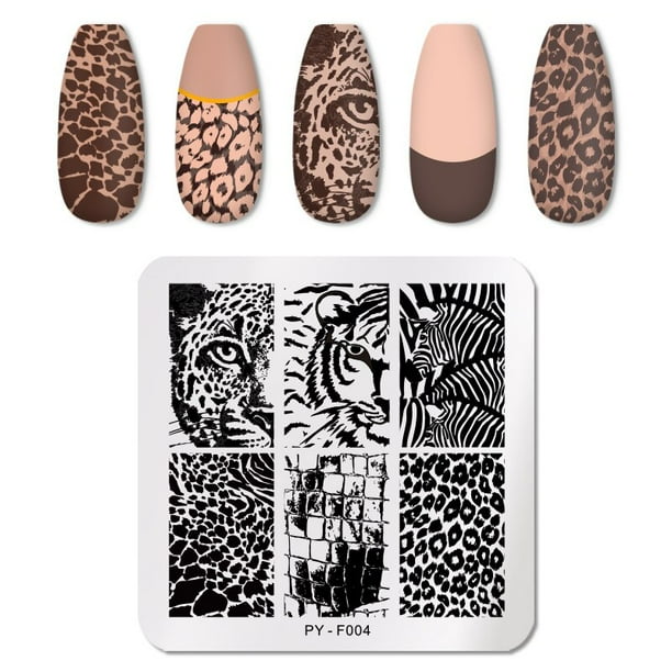 PICT YOU Nail Stamping Plate Flower Leaf Geometry Stamp Template Nail Image Plate Stencil DIY Impresión Herramientas de acero inoxidable Tan Jianjun unisex