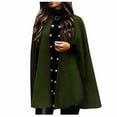 thumbnail image 2 of Capa de mujer, gabardina corta, elegante, con botones, para mujer, 2 of 6