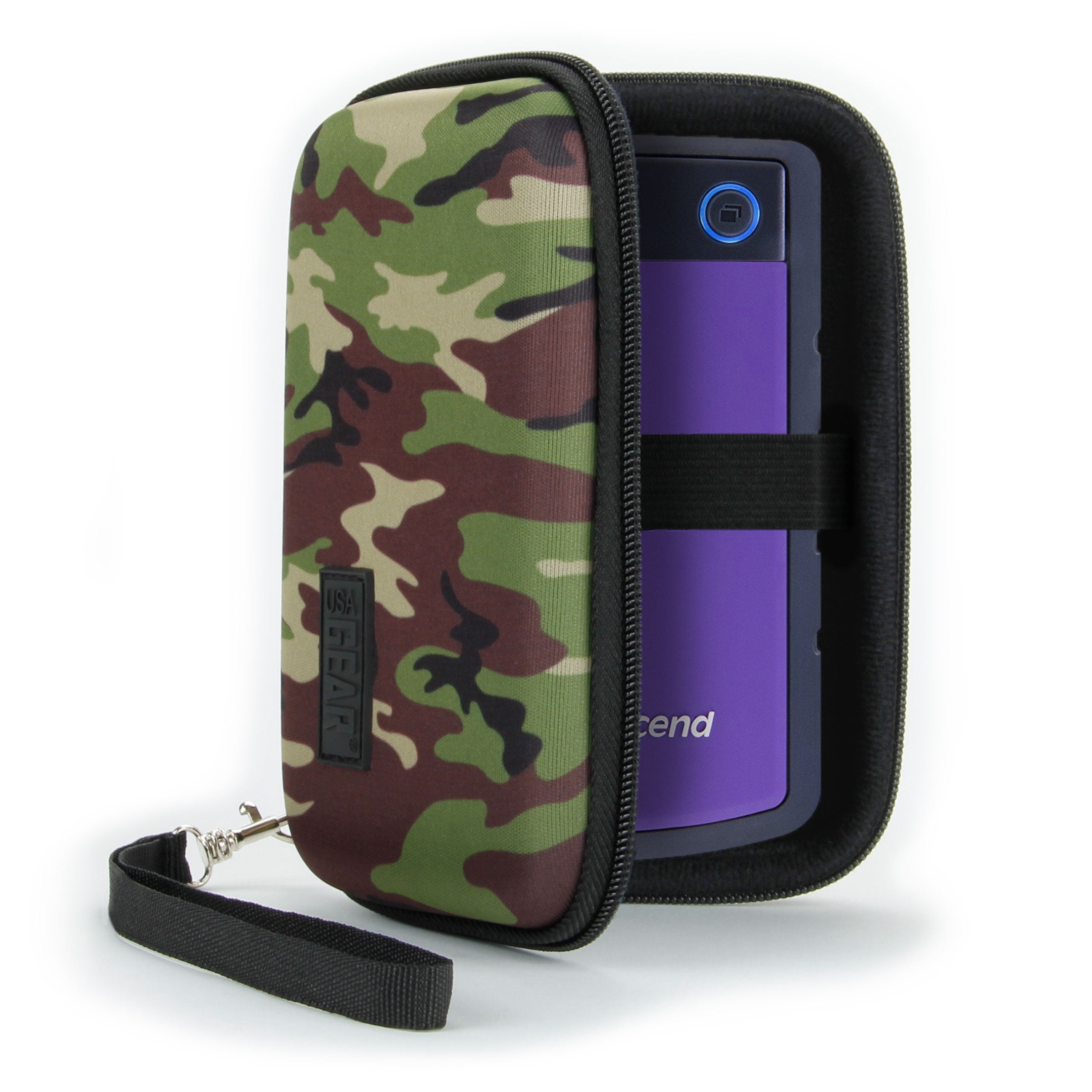 USA Gear External Portable Hard Drive Carrying Case Compatible with