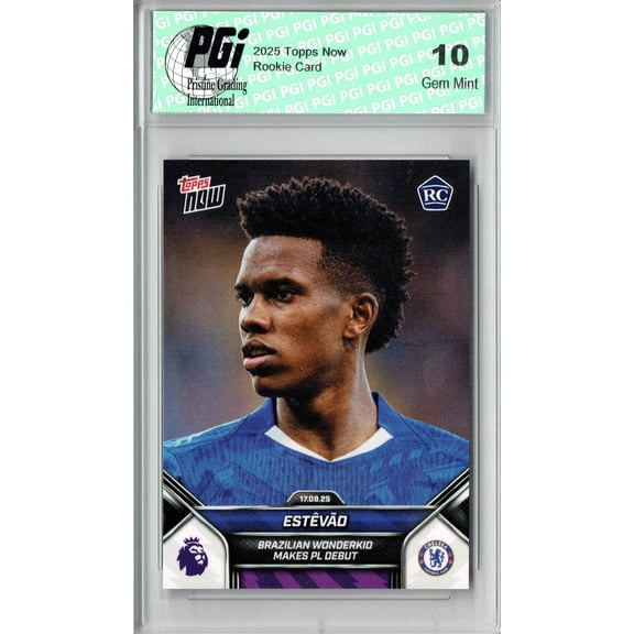 Estevao 2025 Topps Now #6 Premier League Debut Rookie Card PGI 10