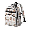 thumbnail image 2 of Highland Cow and Flower Print Cute School Backpack Bag for School with Padded Back and Adjustable Shoulder Straps 15.25"x11.5"x5.25", 2 of 5