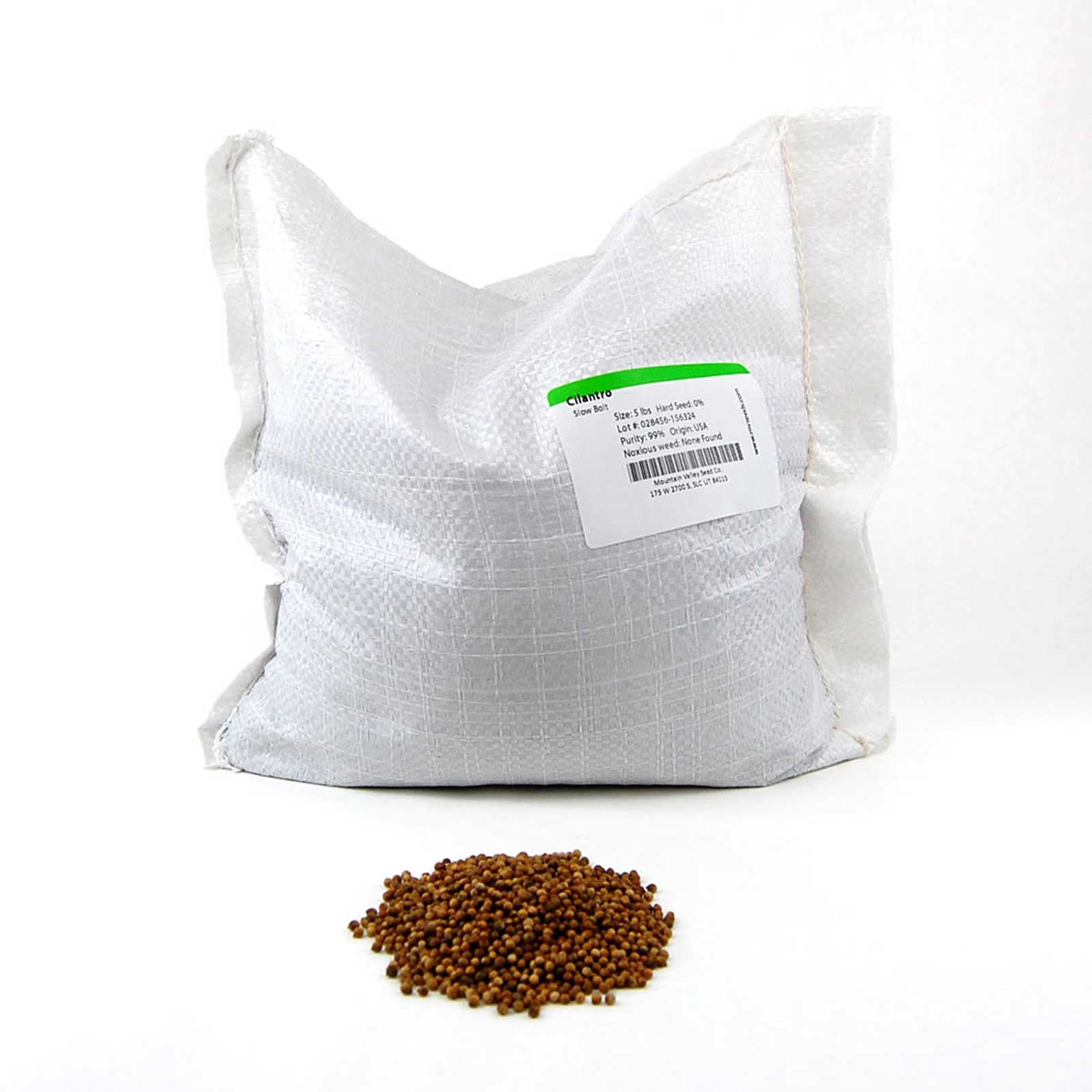 Slow Bolt Cilantro Herb Seeds: 5 Lb - Bulk, Non-GMO Microgreens & Herbal Gardening Seeds
