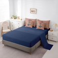 thumbnail image 5 of spefrowx Retro Striped Navy Anchor Full Size Bedding Sets for Kids, Marine Braided Cord Full Size Bed in a Bag, Navy Reversible, 7 Pieces, 5 of 6