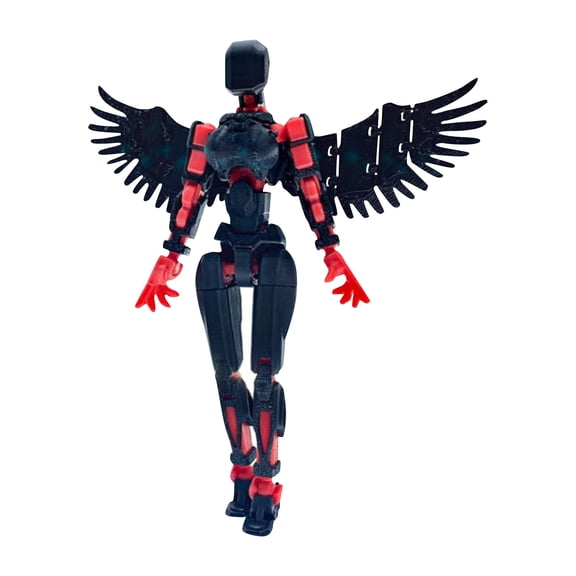 T13 Action Figure Fully Articulated Robot Titan 13 3D Printed Durable Plastic Model for Desktop Decoration Office Decompression GiftRed