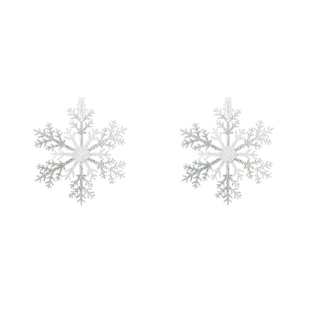 Cateissary Copo de nieve de Navidad, colgante de Navidad, decoración de arte DIY, colgante de acrílica, chimenea, adorno decorativo para Medio 2piezas