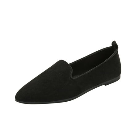

WANYNG Women s Fashion Shallow Mouth Flat Solid Color Suede Retro Casual Shoes Academy Dress And Casual Shoe Forum Low Men