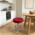thumbnail image 4 of MTBLYS Funda redonda para taburete de bar con elástico protector de asiento para taburetes de cocina y mostrador|Tejido de imitación de seda con lazos elásticos para un ajuste seguro|fácil de limpiar, 4 of 6