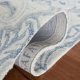 thumbnail image 5 of SAFAVIEH Micro-Loop Cornelius Floral Area Rug, Ivory/Blue, 5' x 5' Square, 5 of 8